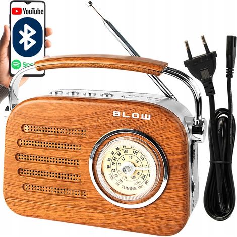 Radio da cucina stile retrò, portatile, rete Bluetooth, FM, a batteria (1/5)