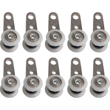 Rollen für Schiebetüren und Terrassentüren – 10er-Pack – Metall + Kunststoff – 4,5 x 1,9 cm