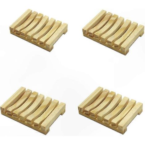4er-Set Seifenschalen aus Naturmaterial für Küche und Bad, Halter 11,5 x 8 x 2,2 cm für Seifenstücke (1/5)