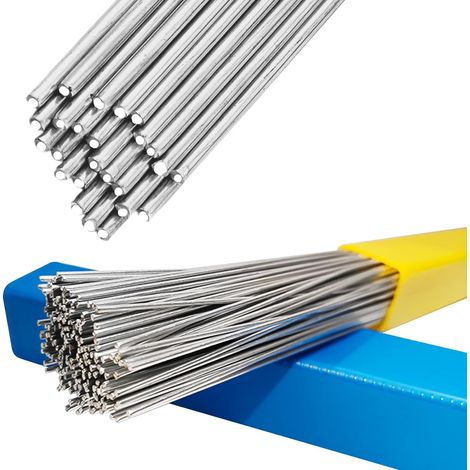 Lot de 60 tiges de soudage en aluminium à basse température - 1,6 x 330 mm - Fil fourré pour la réparation de tuyaux en aluminium, d'alliage d'aluminium et de tuyaux en cuivre soudés (1/5)