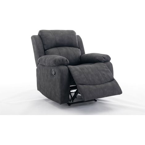 Manual Reclining Sofa Collection Sectional Couches Set Grey - 1 Seater