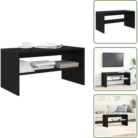 Meuble TV chêne noir 80x40x40 cm bois d'ingénierie - Meuble TV - Meubles TV - Unité TV - Meuble De Télévision (1/5)