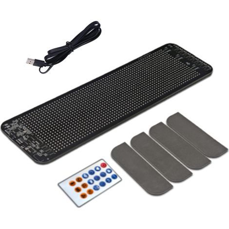 Panneau LED Programmable pour voiture, matrice de 64x20 points, 13,7x4 pouces, défilement Ultra lumineux, Flexible, numérique, application Mobile, télécommande