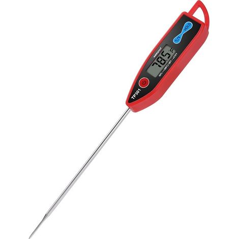 Thermomètre numérique pour liquides, affichage lumineux, lecture instantanée, étanche, idéal pour les aliments, la viande, le lait, avec sonde longue (lot de 1)-AquaForge (1/4)