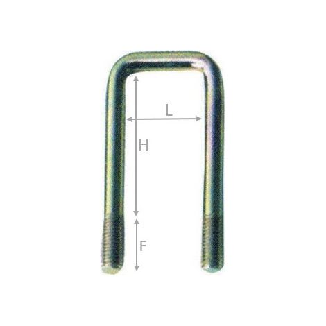 Maxter – Bride pour tube carré 80x140 mm – Fixation sécurisée M12/25 – Acier résistant pour environnements industriels