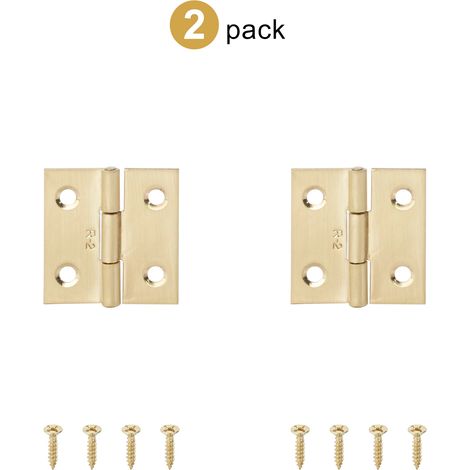 (Golden 38 mm, lot de 2) Charnières en acier inoxydable (2 pièces), pliables à 270°, noires, petites, pour portes de placards de cuisine, meubles en bois, etc. (1/5)