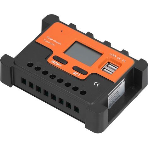Régulateur de Charge PWM 30A 12V/24V avec Affichage LCD pour Panneau Solaire (1/5)