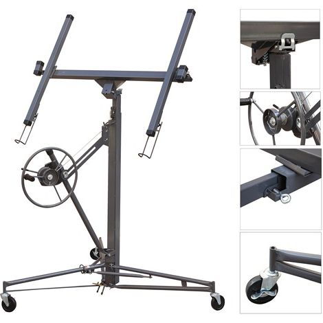 Switzer Quality Mobile 11FT Drywall Lift Hoist Panel Plaster Board Lifter (1/4)