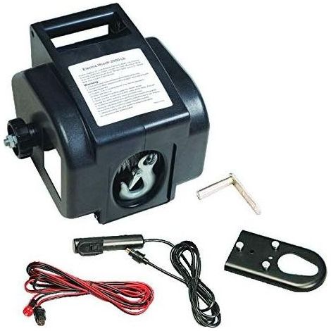 Vigor VAE-12 Argano Elettrico 12V 300W Fune Acciaio 9 metri Trazione 900 Kg con Manovella Ausiliaria