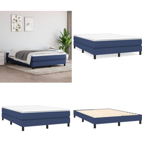 Boxspringbett mit Matratze Blau 140x200 cm Stoff - Boxspringbett - Doppelbett - Liegefläche 140x200 Cm - Blau - Bettsofa - Home & Living (1/5)