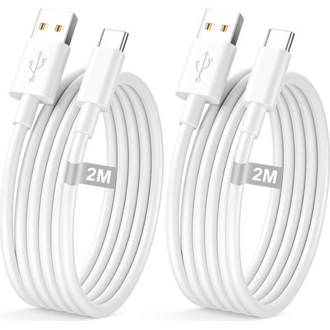 Carplay Câble USB vers USB C 2M/Lot de 2 pour iPhone 17 16 15 Voiture,iPad (1/5)