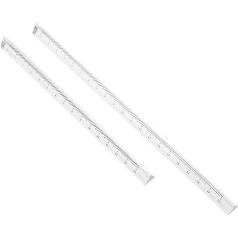 Lot de 2 règles transparentes en plastique, outil mesure (1/5)
