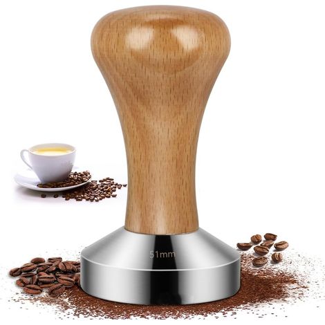 Espresso-Tamper, 51 mm Edelstahl Barista-Kaffeepresse für Kaffeemaschine (1/5)