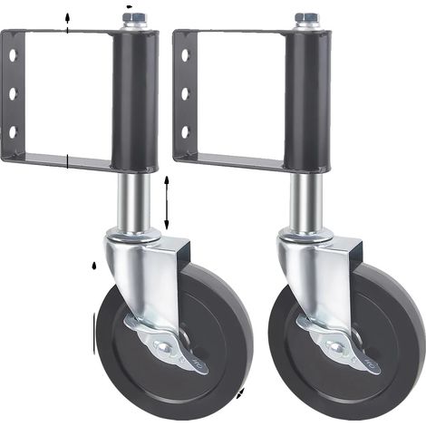 Rollenhalter, Schwerlastausführung, Tragkraft 100 kg, 360°-Drehung, Schwarz (1/2)