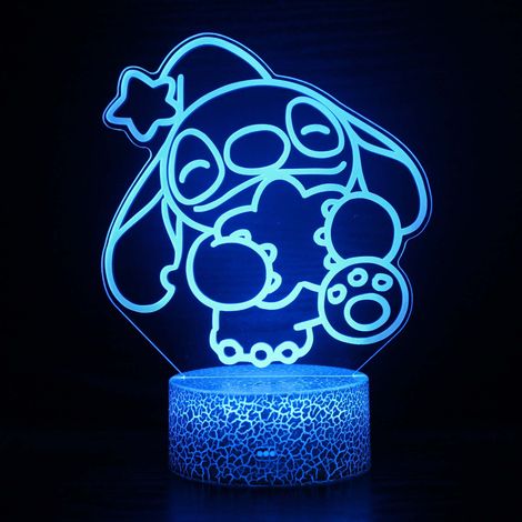 Intelligente 3D-LED-Lampe mit Fernbedienung, Stickmuster, 16 Farben, Weihnachtsgeschenk, Kinderzimmerdekoration, Festtagsgeschenk (B)