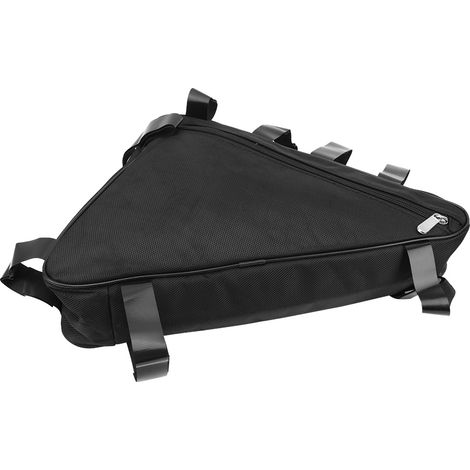 Dreieckige Tasche für Mountainbikes aus Oxford-Gewebe mit Befestigungsmöglichkeit vorne und Werkzeugtasche. (1/5)
