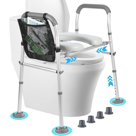 Rehausseur toilette adulte, rehausseur wc adulte avec accoudoir, rehausseur de toilette, rehausseur de toilette adulte, rehausseur de wc pour adulte (1/5)