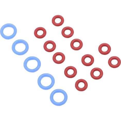 Lot de 17 joints toriques O silicone pour cafetière BES900 920 980 990 série 9, 5 rondelles bleues grandes et 12 joints rouges petits, bleu rouge (1/5)