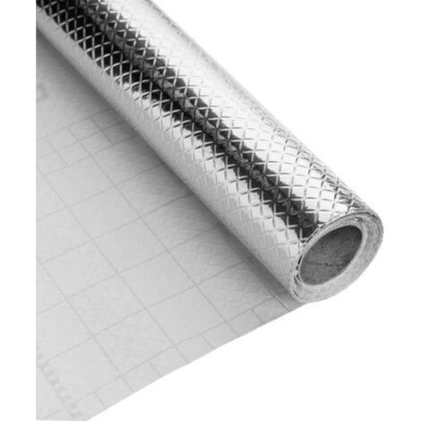 Self-Adhesive Aluminum Foil 40x200cm Kitchen Decoration Stickers Heat and Oil Resistant Aluminum Foil Square Grid Sheet (1/5)