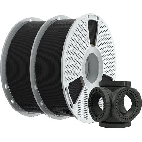 Filamento 3D, fibra di carbonio testurizzata, resistente al calore, PA6-CF nero 1 kg (1/2)