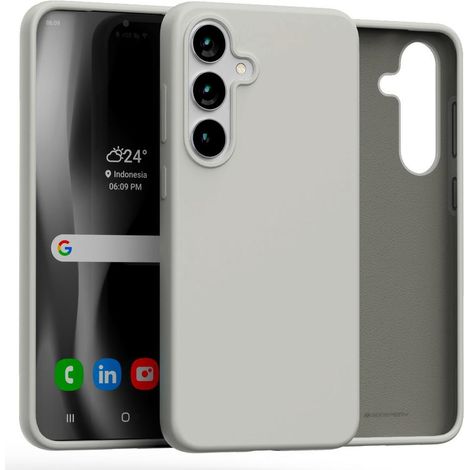 Custodia in silicone effetto pietra mercurio per Samsung Galaxy S25 Plus