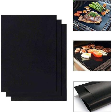 Lot de 3 tapis de cuisson antiadhésifs pour four et gril - 40 x 33 cm (1/5)