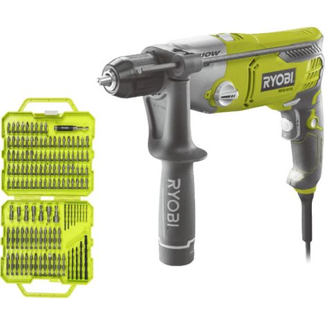 Confezione RYOBI RPD1010K Trapano a percussione - 1010W - Set di 127 accessori - RAK127DDSD