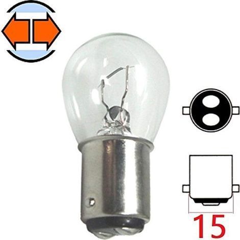 1 Ampoule 6V 21W BA15D, Culot Baïonnette, Feu Arrière Stop, Véhicule Agricole (1/2)