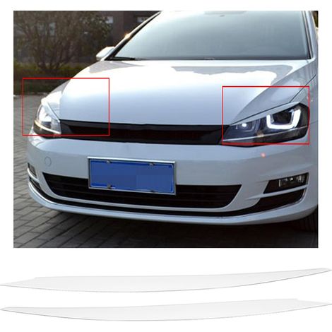 Paire de caches sourcils de phares pour Golf 7 GTI 2013-2018, garniture de paupières de projecteurs, blanc, lot de 2 (1/5)