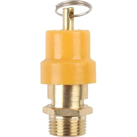 Soupape de sécurité en laiton 3/8 et 1/2 pouce BSP limite 120 PSI pour compresseur d'air atelier industriel (1/5)