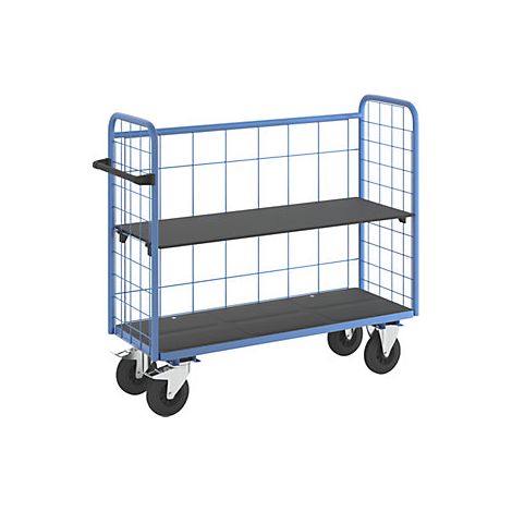 eurokraft pro  Carrello a ripiani  con sponde grigliate  3