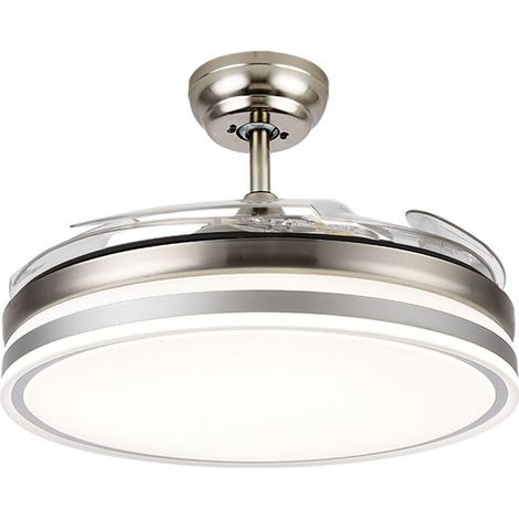 59-W-LED-Deckenventilator – Leiser Gleichstrommotor – 4 einziehbare Flügel – 6980 Lumen Licht – 6 Geschwindigkeitsstufen, Fernbedienung (1/5)