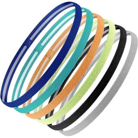 6 Pcs Bandeaux Cheveux Homme, Bandeau Cheveux Élastique Homme Bandeau Cheveux Sport Antidérapants pour Yoga Football (1/4)
