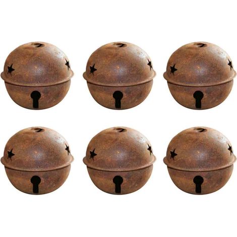 Clochette De Noël - 40 mm - Finition Rouille - Pour Décoration Arbre Couronne Mariage DIY - Lot De 12 (1/5)