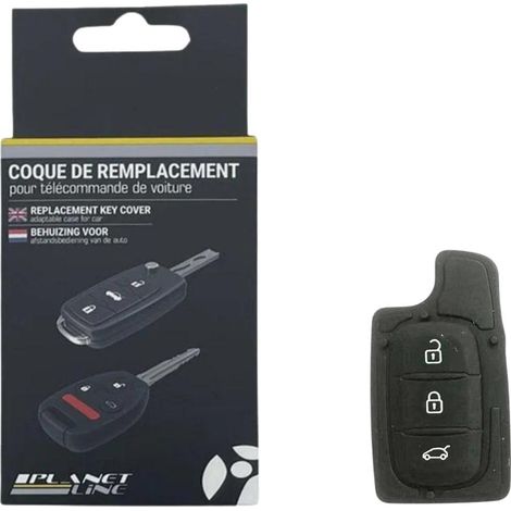 BOUTONS CAOUTCHOUC ADAPTABLES POUR DACIA/ RENAULT 3 BOUTONS CLE RETRACTABLE