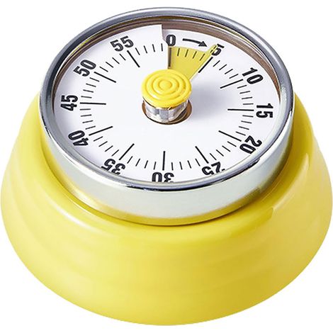 Minuteur de cuisine rétro élégant en acier inoxydable avec fixation magnétique - compte à rebours de 60 minutes et alarme sonore. (1/3)