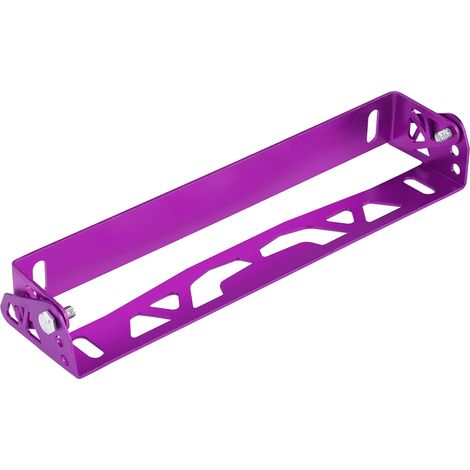 Cadre de plaque d'immatriculation universel en aluminium pour voiture, support de plaque de numéro de course réglable violet (1/5)