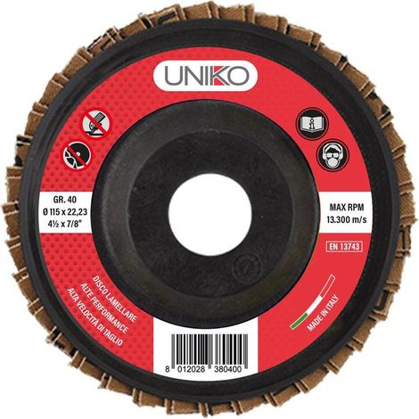 DISCO LAMELLARE PER FERRO ø 115 gr. 40