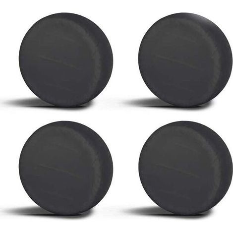 Reifenabdeckungen für Gre L, 76,2–81,3 cm, Durchmesser 80 cm, schwarz, 420D Oxford-Gewebe, für Anhnger, Wohnmobil, Auto, LKW, Camper, 4 Stück (1/4)