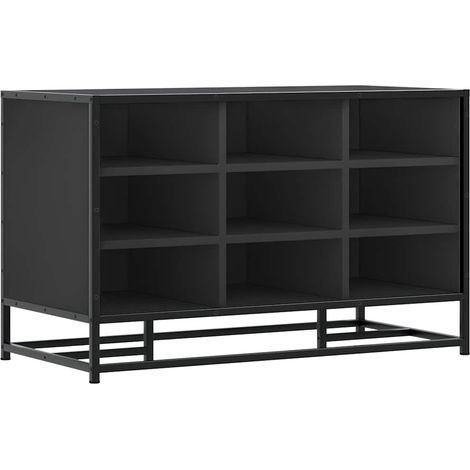 Maison Exclusive - Scarpiera Nera 84x40x53,5 cm in Truciolato e Metallo