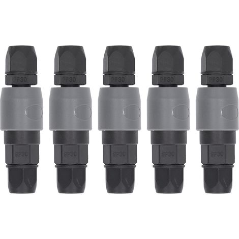 5 embouts pneumatiques rapides type C auto-verrouillants pour compresseur d'air, coupleur fiche et prise (SP+PP30) (1/5)