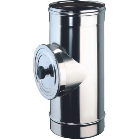 Élément d'inspection rond en acier inoxydable MF AISI 316L - Ø 120 mm, L 324 mm