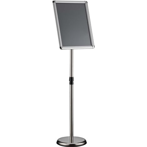 Wiltec Präsentationsständer höhenverstellbar 88-138 cm, Infoständer für A3, Aufsteller Aluminium & Stahl, Werbeaufsteller vielseitig einsetzbar