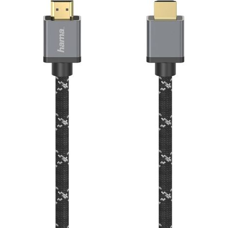 Hama Cavo HDMI Ultra HD 8K High Speed with Ethernet 1 metri 120 MHz connettori dorati spine in metallo (1/2)