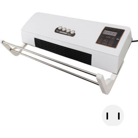 Chauffage mural électrique, radiateur d'appoint rapide avec télécommande, silencieux et sécurisé, ABS 2.2kg (1/5)