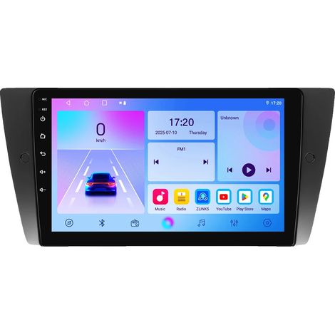 Sistema multimediale stereo, schermo da 9 pollici, compatibile con Serie 3 2006-12, touchscreen, T2 CP-4Core-2G 32GB (1/2)