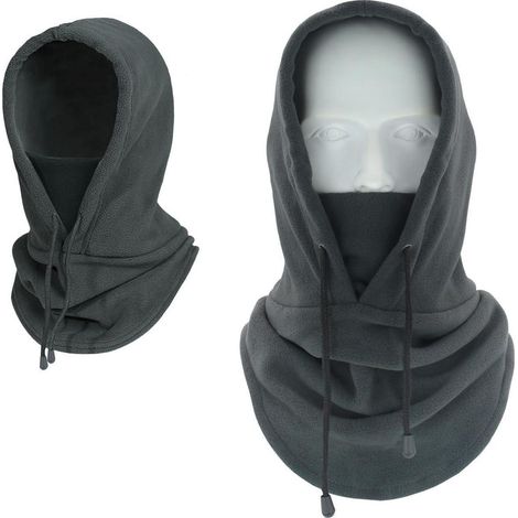Fleece Sturmhaube für Damen und Herren, warm & atmungsaktiv, dunkelgrau (1/5)