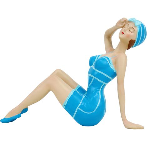 Signes Grimalt Figura De Persona Decoracion  Bañista Marinero Azul 10x24x17cm 37904
