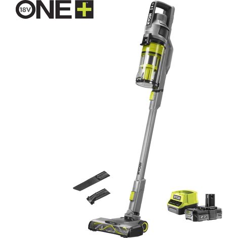 Ryobi 18 V ONE+ Akku-Bodenhandsauger RSVS18-1C20G, 30 AW Saugleistung, inkl. 2,0 Ah Akku und 2,0 A Ladegerät