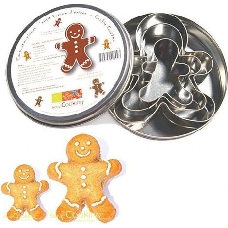 Boîte emporte-pieces petits hommes d'épices (x3) - ScrapCooking
